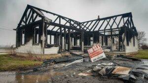 fire damaged house in missouri